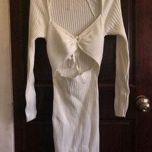 White cutout dress